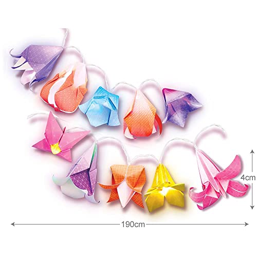 4M 404725 Origami Flower Lights Craft Kit, Multi-Colour #TOP3