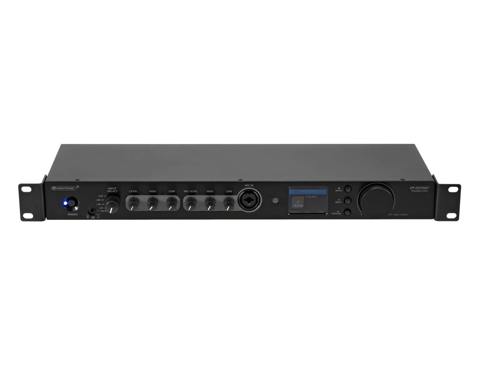 OMNITRONIC Préamplificateur ep-220net avec radio internet, dab+ et bluetooth