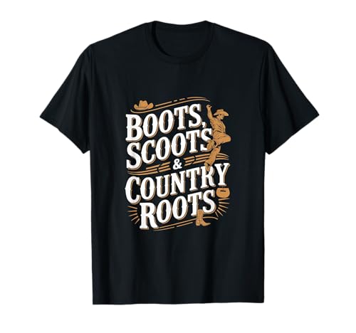 Funny Line Dancing - Botas Scoots Country Roots Line Dancer Camiseta