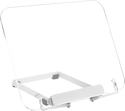 Acrykli Book Stand for Reading, Adjustable Book Holder for Laptop
