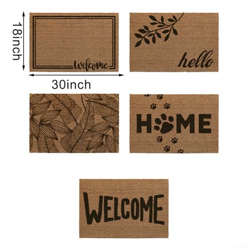 Tapis de bienvenue en coco naturelle marron au design durable - 3