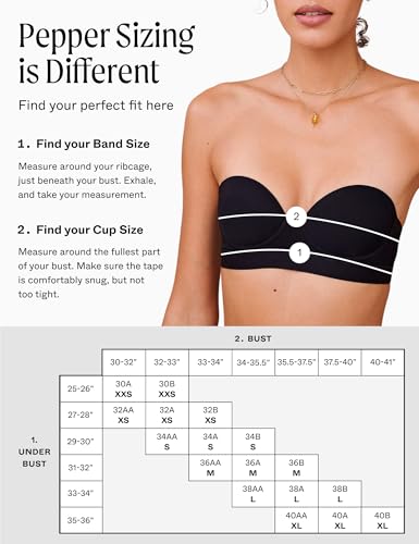 Pepper Strapless Bra | MVP Multiway Lightly Lined Strapless, Underwire Bra for Women with Convertible Straps (30A-40B3