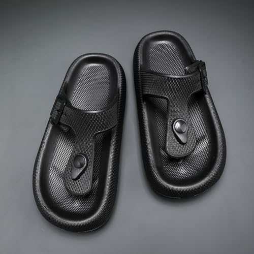 Unisex EVA Pillow Flip Flops with Adjustable Buckle, Classic T-Strap Sandals for Men & Women, Non-Slip Cushioned Sole, Lightweight Summer Slides2