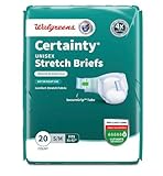 Certainty Unisex Stretch Briefs, Small/Medium, 20 Count