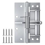 Bisagras de puerta con resorte, Bisagras de puerta con cierre automático y resorte multicolor(Silver)
