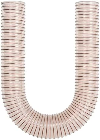 Transparent Flexible Dust Collection Hose | Copper-Plated Steel Wire Duct | Heavy-Duty Dust Extractor for Woodworking & Industrial (300mm Diameter, 0.9mm Thickness)