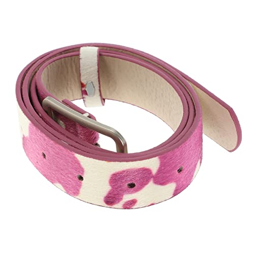 BESPORTBLE Adjustable Cow Print Belt for Women PU Leather Western Style with Black and White Animal Pattern Lightweight and Pants Belt for Jeans and Trousers Fashionable Accessory to Enhance