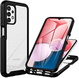 CENHUFO for Samsung A13 4G Case (Not fit A13 5G), Built-in Screen Protector Military Grade Shockproof Clear Case 360° Full Body Protective Rugged Bumper Phone Case for Samsung Galaxy A13 4G