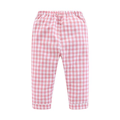 Mud Kingdom Baby Pajamas For Girls Boys Kids Clothes Sets Button Down Lattice 100% Cotton Sleepwear Blue 2T #TOP2