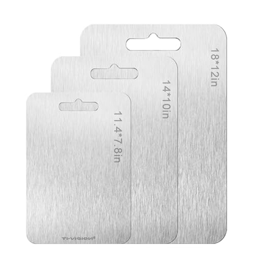 Tabla de Cortar de Titanio Puro para Cocina, Ultra Resistente, Ligera y Apta para Lavavajillas miniatura 1