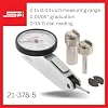 SPI 21-378-5 Horizontal Dial Test Indicator w/Calibration Certificate & Fitted Case: 0-15-0 Reading, 0-0.03 Range