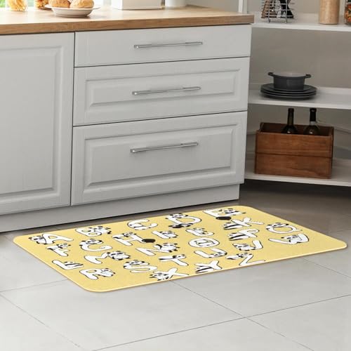 Alfombrillas de cocina para evitar resbalones con base absorbente lavable 7