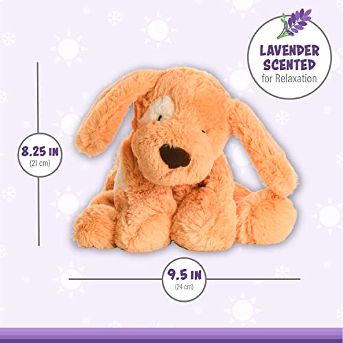 Warm Pals - Puppy Love - Cozy Microwavable Lavender Scented Plush Toys - Heated Stuffed Animal - Heatable Coolable Bedtime Comfort Plushie #TOP4