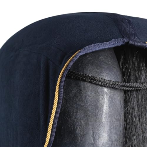 Foto von Marengos - Abschwitzdecke Royal | Pferdedecke mit Kreuzgurten, weichem Kragen, Brustschnalle & Schweifriemen | Fleecedecke mit schneller Feuchtigkeitsaufnahme | Stalldecke in Navy | 165cm