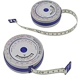 2 x einziehbares Body-Mass-Index-Maßband für genaue Größenmessung für Diät-Tracking