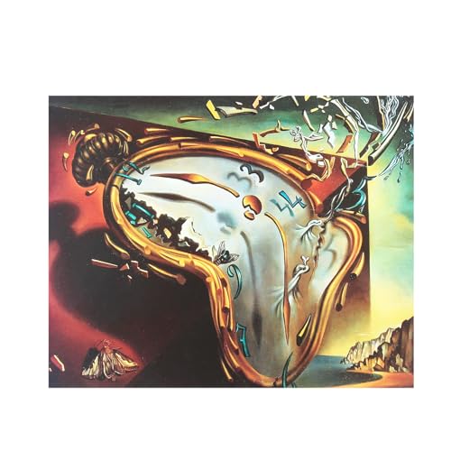 Gelanori Salvador Dali Canvas Wall Art Prints - Melting Clock Poster - Abstract Surrealism Wall Art Bedroom Aesthetic Decoration Unframed