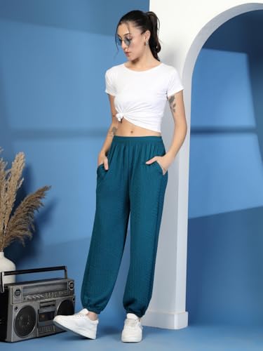 Image of UZARUS Women's Ultra-Soft Baggy Fit /Relaxed Fit Joggers with Side Pockets & Gripped Hem