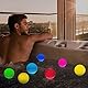 6 Stück Schwimmende Pool Licht, Garten Kugelleuchte LED Spa Licht, IP68 Wasserdichte Farbwechsel LED Badewanne Nachtlicht, Whirlpool Leuchten Kugellampe Gartenleuchten Außen