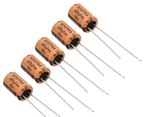 Image of Fixed Aluminum Radial Electrolytic Capacitors 470UF 16V - Pack of - 5