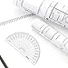 EBOOT 25 Pcs Math Protractors Plastic Protractor 180 Degrees, 4 Inches (Clear)