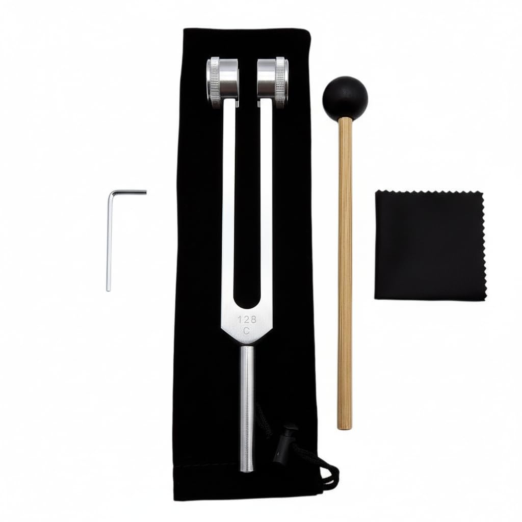 Photo 1 of 128 Hz Tuning Fork for Healing Weighted C128 with Mallet Professional Sound Therapy Instrument Yoga Meditation Accessories