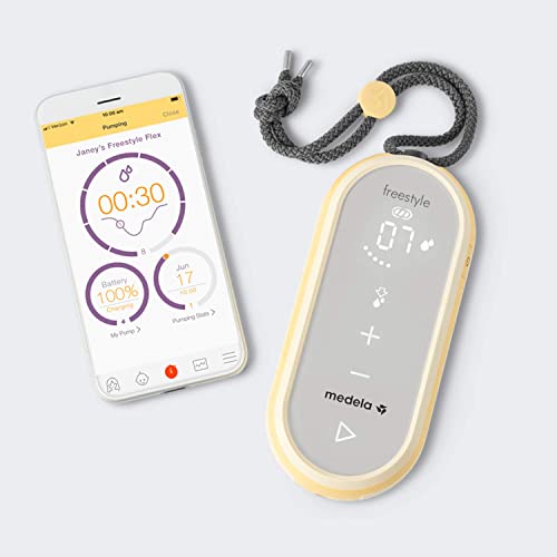 Medela Freestyle Flex Breast Pump With Bonus 100 Breast Milk Storage Bags, Closed System Quiet Handheld Portable Double Electric Breastpump, Mobile Connected Smart Pump With Touch Screen Led Display #TOP5