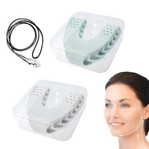 Jawline Trainer, Jawline Exerciser, 2 pezzi per allenare la mascella, doppio mento per viso, bocca, scalpello e palla fitness Jawline della linea mascella, allenamento in pino