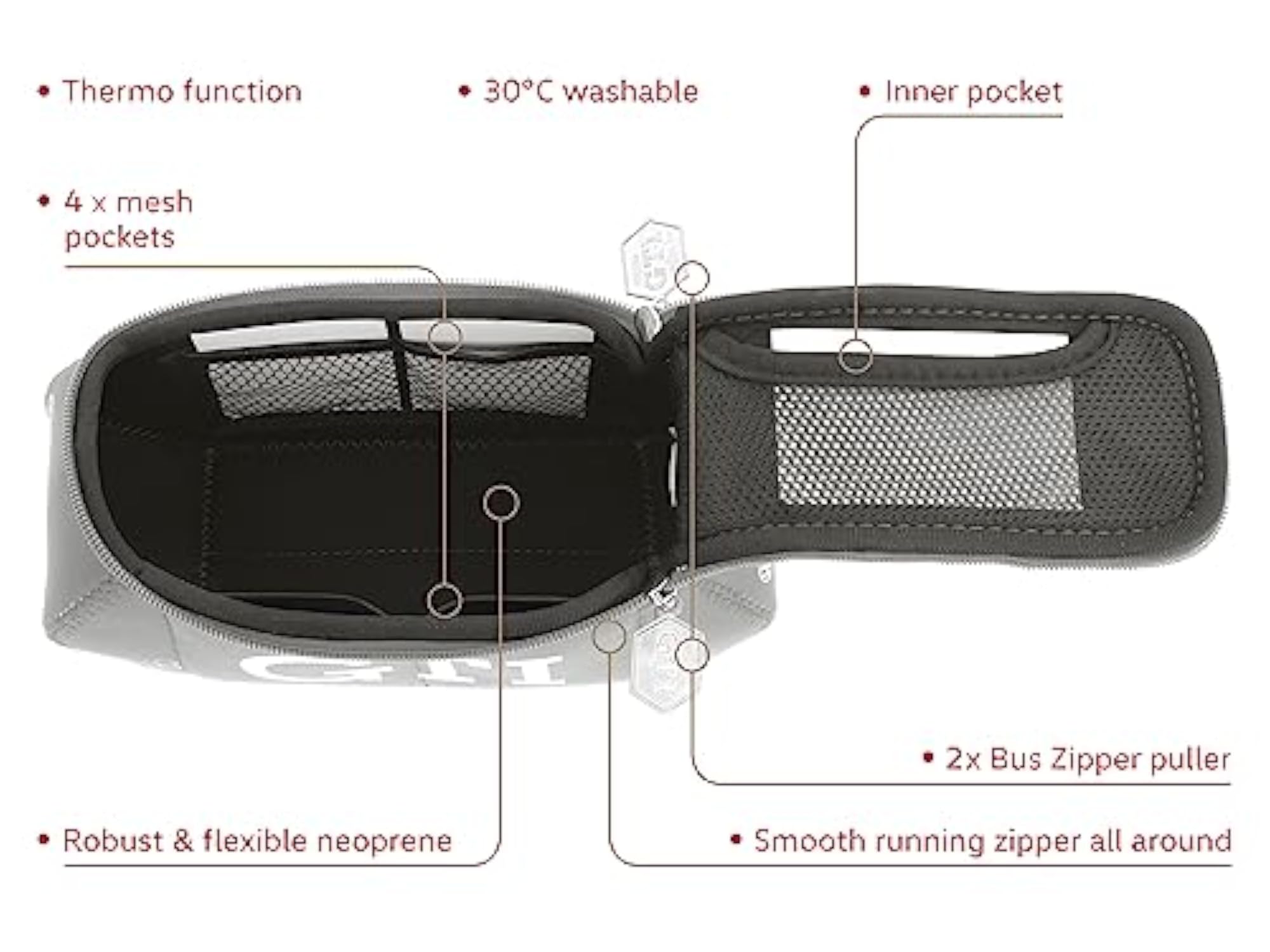 VW Collection Neoprene Makeup Bag, Travel Essential