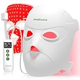 Medisana Red Light Therapy for Face, 3D Facial Fit LED Mask with 415nm Blue 630nm Red 830nm Infrared, 336 Beads, 3 Modes - Cordless & Rechargeable LED Face Mask for Home, Skincare Gifts for Women Mom