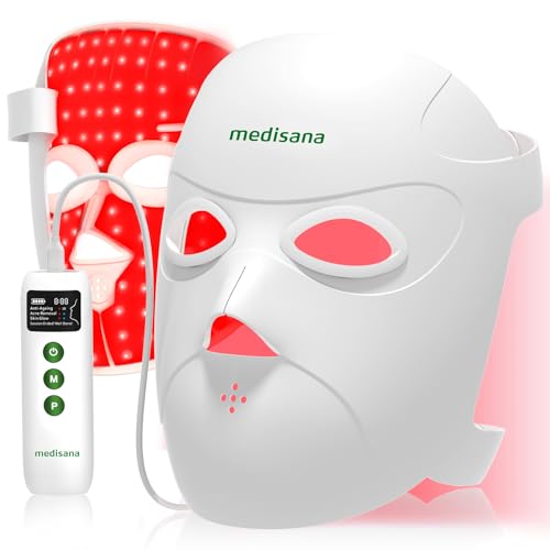 Medisana Red Light Therapy for Face, 3D Facial Fit LED Mask with ...