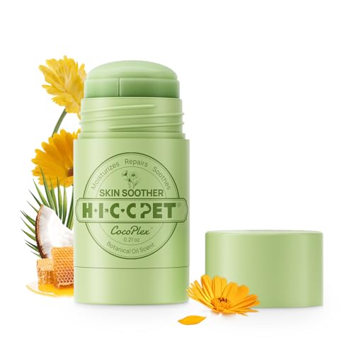 HICC PET Skin Balm for Dogs & Cats - Soothes Itching and Irritation Skin & Prevents Infection, All-Natural Dog Moisturizer for Dry Itchy Skin, Lick-Safe Allergy & Hot Spot Treatment - 0.21oz