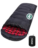 KingCamp Saco de Dormir de Franela de Algodón Oasis para Camping de 3-4 Estaciones para Niños y Adultos, Ideal para Viajes y Actividades al Aire