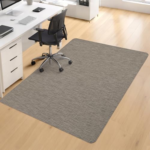 BesWin Large Office Chair Mat for Hardwood Floor, 48" x 60" Desk Floor Mat for Rolling Chair, Heavy Duty Anti-Slip Floor Protector Rug for Home Office, Brown by BesWin - Used condition - US$44.64