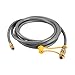 KIBOW 12Ft 3/8 Inch ID Low Pressure Natural Gas and Propane Gas Hose Assembly-CSA Certified