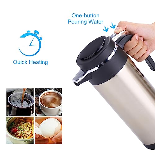 Aramox Travel Car Kettle, 850ml Water Tea Coffee Heater Bottle with 24V Cigarette Lighter Socket for Tea and Coffee by Aramox - Used condition - Image 5