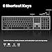 MKETech Electronics Wireless Keyboard with 109 Keys, 2.4G, 6 Shortcut Keys, Number Pad, Ergonomic,Quiet Click for PC/Laptop/Windows/Mac-Grey MKE 956