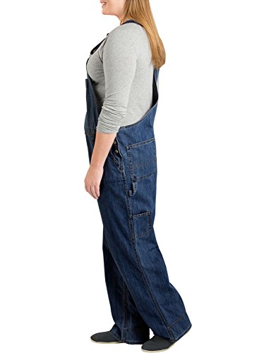 Dickies Womens Plus Size Denim Bib Overalls, Medium Stonewash, 24 Regular US - image 3
