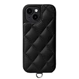 【 DEMIU デミュウ 】 〔 iPhone対応 15用 〕 スマホケース 携帯カバー 背面 手帳型 おしゃれ 可愛い レザー 本革 プレゼント ギフト 女性 上品 グレイス GRACE〔 ブラック 〕