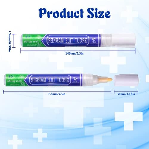 6 Sets Grout Pen White and Black for Floor Tile Refresh, Black Grout Pen Repair Sealer Pen Tile Paint for Bathroom Tile Paint Home Decorations