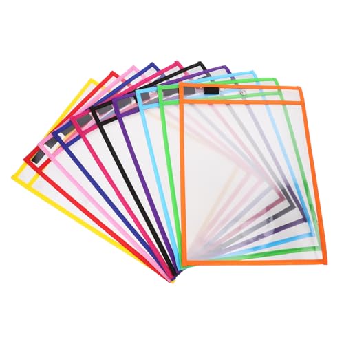 Pochettes effaçables à sec en PVC réutilisables pour ateliers enfants et réunions