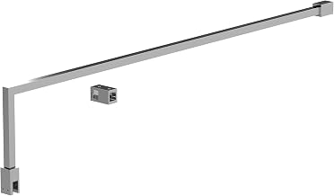 Balterley Shower Screen Support Bar Kit, Arm Brace Support for Wetroom Screens, Square Tube Shower Bracket Wall Mount, Arm Support for Wetroom Bath Enclosure- 15 x 1000 x 150mm (Chrome)