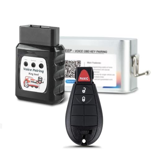 Remote2program Car Key Keyless Entry Remote Voice DIY Paring Kit Replacement for Dodge Ram 1500 2500 3500 Dodge Grand Caravan 2008-2012 Chrysler Town and Country 2008-2018 IYZ-C01C or M3N5WY783X