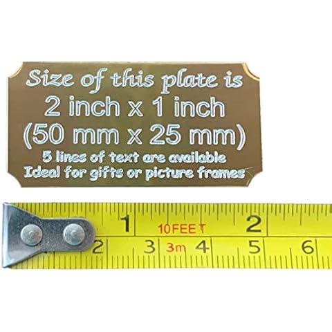 Personalised Plaque. Engraved Presentation Plaque. 2inch x 1inch Cover