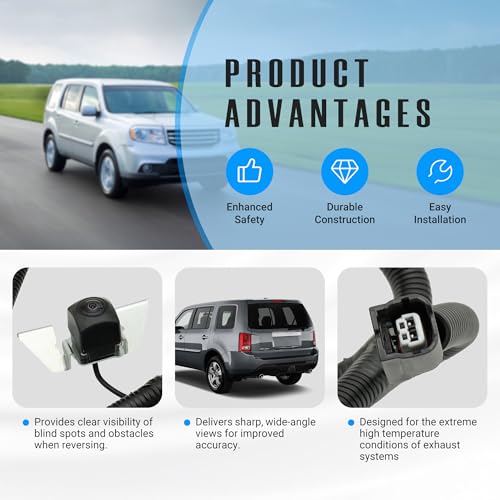 Image of NOVAPARTS 39530-SZA-A01 Rear View Backup Reverse Camera w /o Wide Angle Compatible with 2012-2015 Honda Pilot Replaces 39530SZAA01 with Navigation - 6 Pin