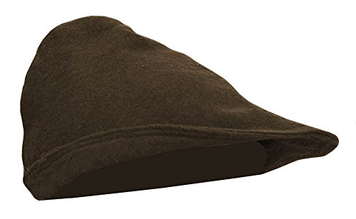 Chapeau médiéval en laine Robin des Bois 100 % laine Chapeau Chapeau Chevalier LARP Vêtements Viking - Marron - Taille Unique