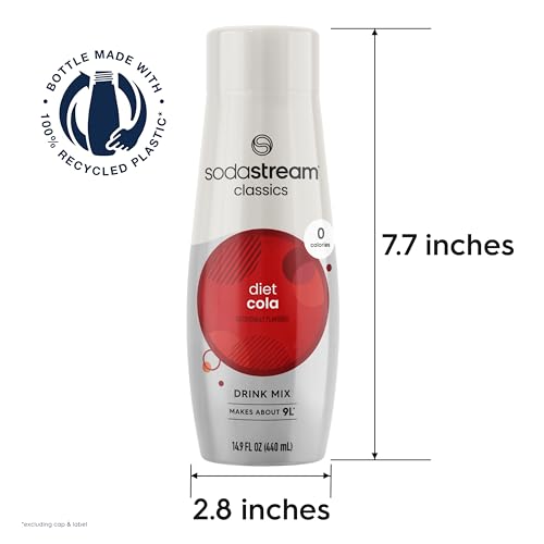 SodaStream Diet Cola, 14.9 Fl Oz, Pack of 4 (Packaging May Vary)