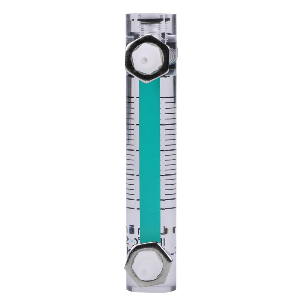 Lazmin112 Débitmètre de gaz d'air d'oxygène, débitmètre de tube de 2,5 à 25 LPM 8 mm pour gaz liquide avec vanne de contrôle