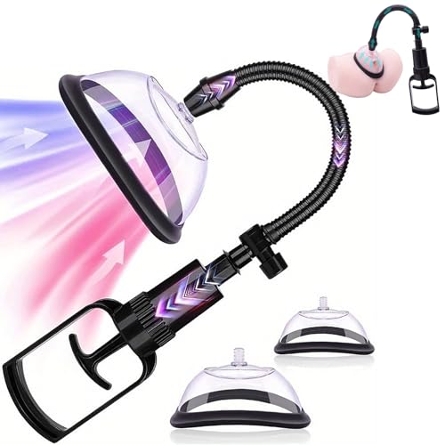 Qiyasex Vaginapumpe – Muschipumpe & Klitorisstimulator mit 2 Saugnäpfen, Vagina und Nippelpumpe, Intensiver Klitoris und Brustwarzenstimulator, Sexspielzeug für Frauen & Paare