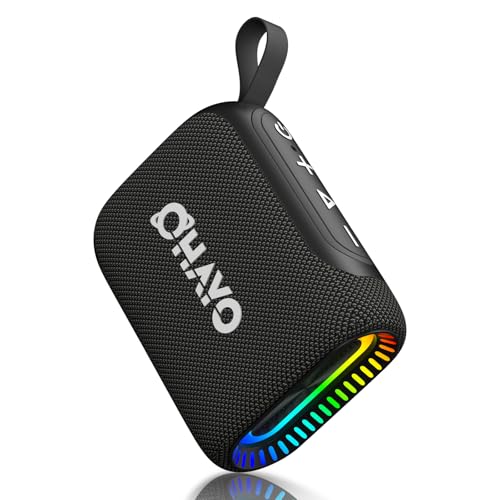OHAYO Enceinte Bluetooth Ultra-Portable avec Assistant Vocal, 10W Baffle Bluetooth 5.3, Étanche IPX7, Autonomie de 24 Heures-Idéale pour Le Sport, Le Vélo,...