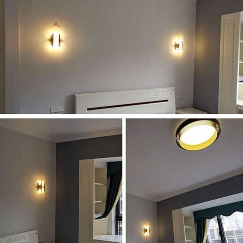Image of Natural Alabaster Wall Sconces Set of 2 Marble Wall Lamp Bathroom Vanity Light Fixtures Alabaster Sconce Lighting White Stone Wall Mount Lamp for Bedroom Living Room Hallway Stairs Kitchen